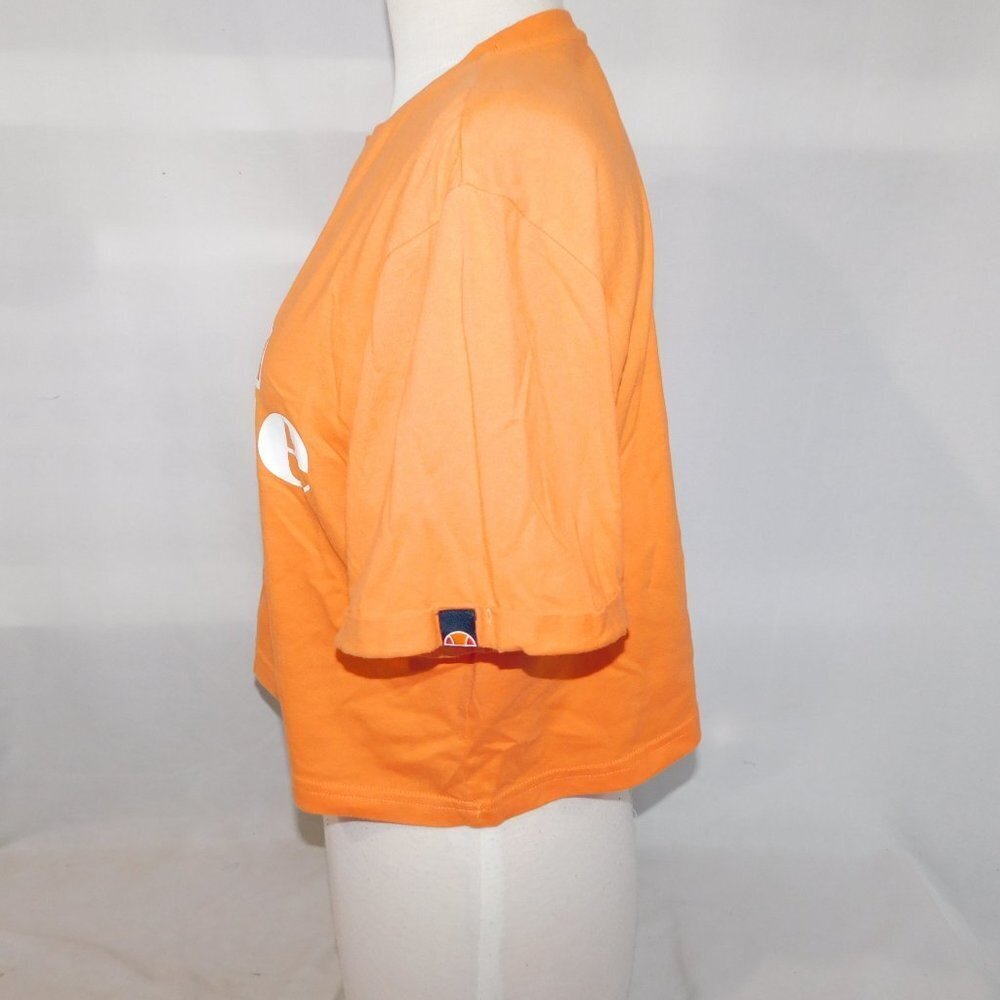 Ellesse  Logo Heritage Orange Alberta crop top T Shirt Womens L - Picture 7 of 9